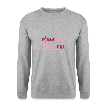 PINOT GRIS, PINOT CRU ! (vin) - Sweat-shirt Unisexe - gris chiné - Devant - Alina (178cm) & Michal (187cm)