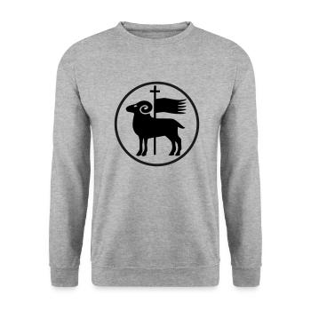 Gotland - Unisex Pullover - Weißgrau meliert - Vorne - Alina (178cm) & Michal (187cm)