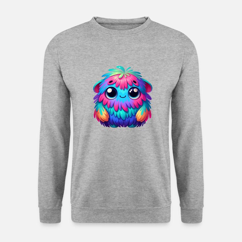 Buntes Tierchen - Unisex Pullover - Weißgrau meliert