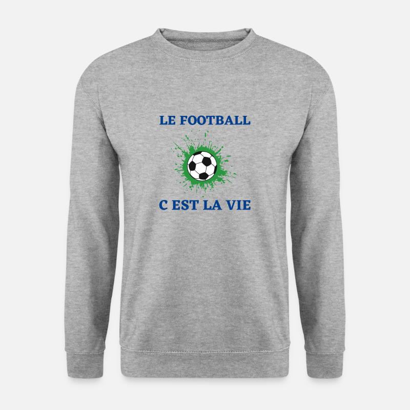 Fußball ist Leben - Unisex Pullover - Weißgrau meliert