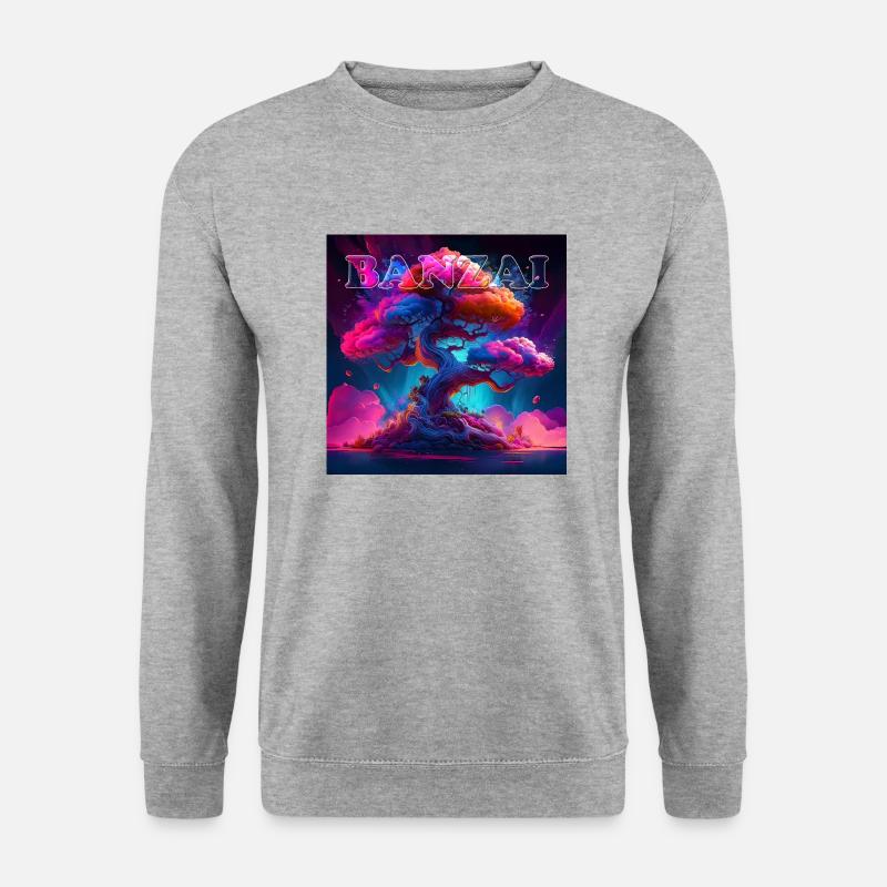 Banzai - Unisex Pullover - Weißgrau meliert