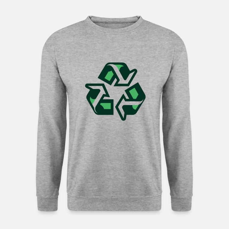 Recycling - Unisex Pullover - Weißgrau meliert