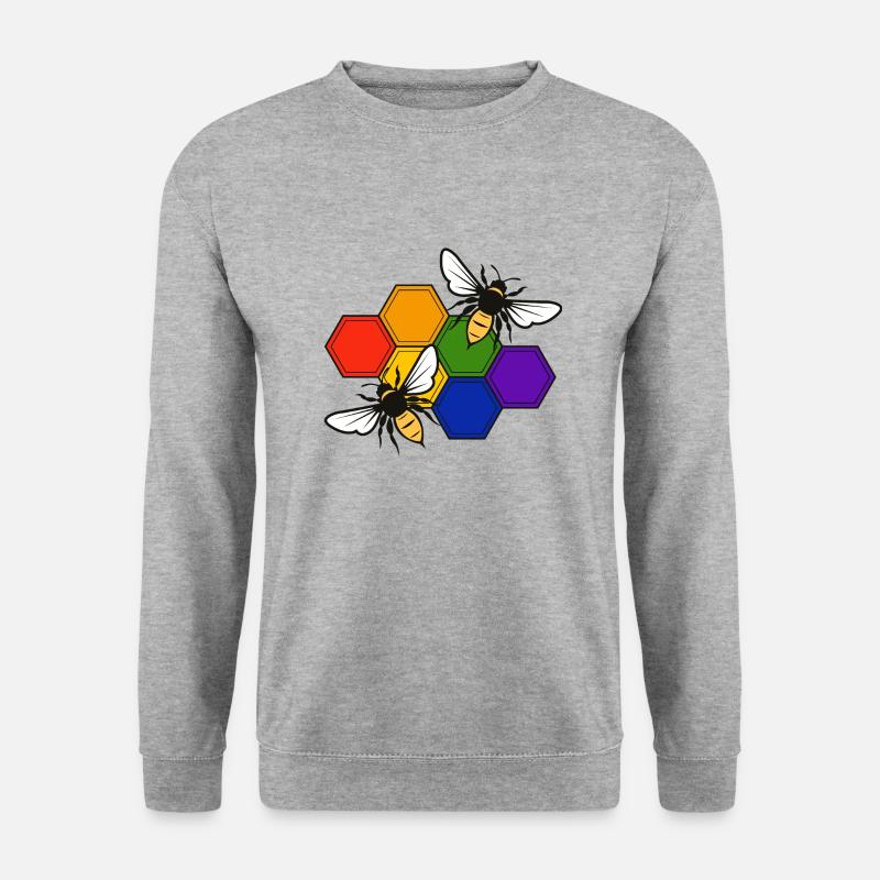 PrideBee - Unisex Pullover - Weißgrau meliert