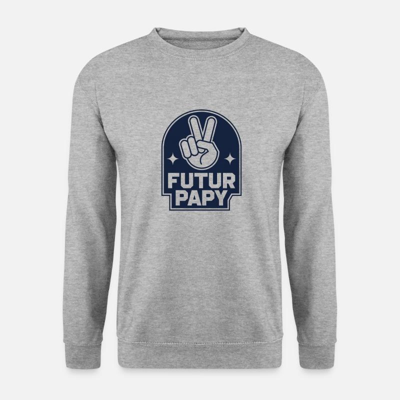 Zukunft Opa 2025 - Unisex Pullover - Weißgrau meliert