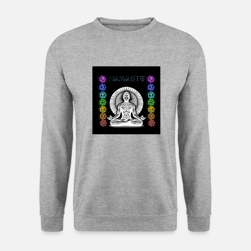 Namastè White - Unisex Pullover - Weißgrau meliert