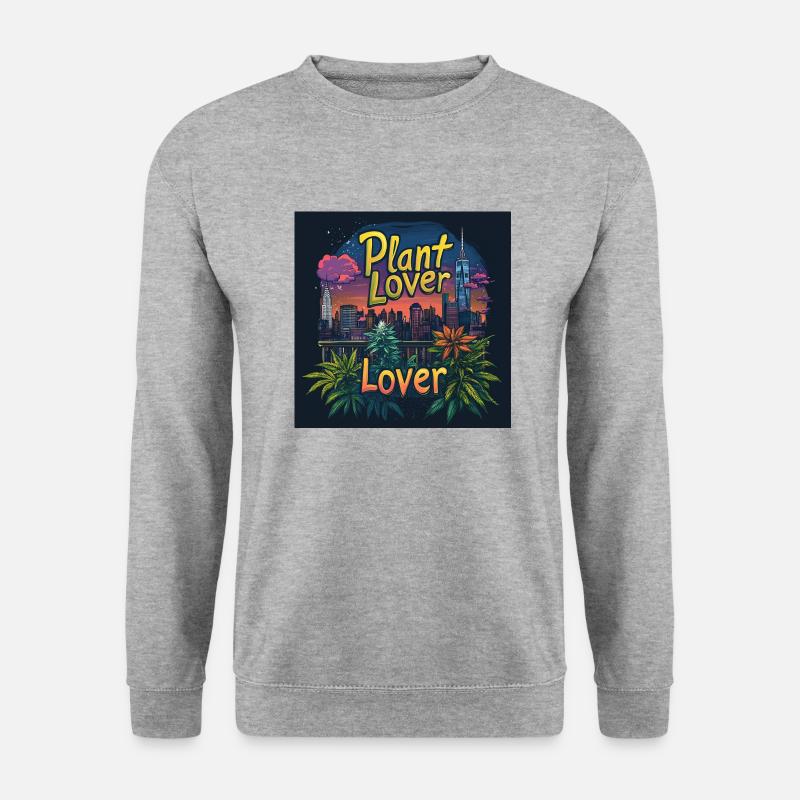 Canabis lover NewYork - Unisex Pullover - Weißgrau meliert