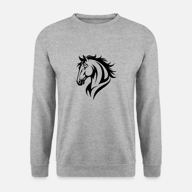Reiten Reiten - Unisex Pullover - Weißgrau meliert