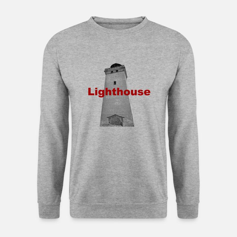 dänisches lighthouse Leuchtturm - Unisex Pullover - Weißgrau meliert