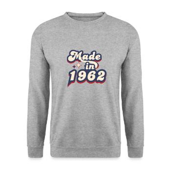 Made in 1962 Retro - Unisex Sweatshirt - salt & pepper - Front - Alina (178cm) & Michal (187cm)