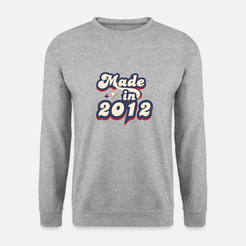 Made in 2012 retro - Sweat-shirt Unisexe - gris chiné