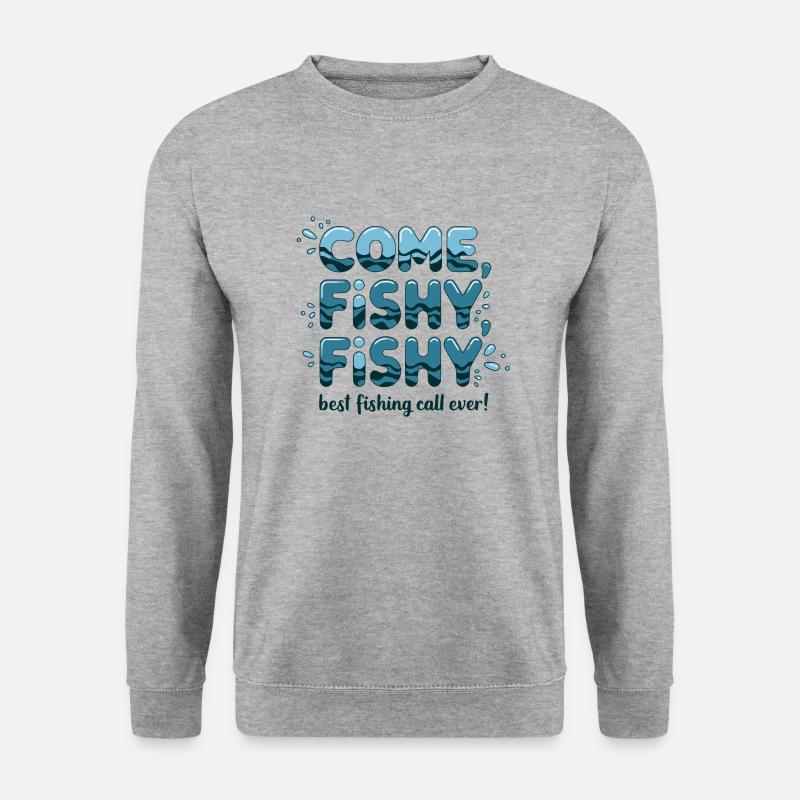 come fishy fishy - Unisex Pullover - Weißgrau meliert