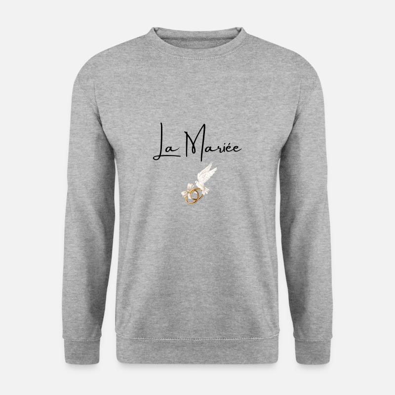 Die Braut - Unisex Pullover - Weißgrau meliert