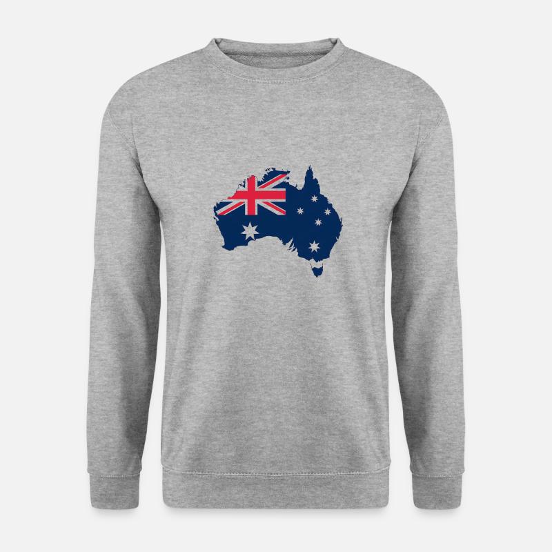 Australien - Unisex Pullover - Weißgrau meliert
