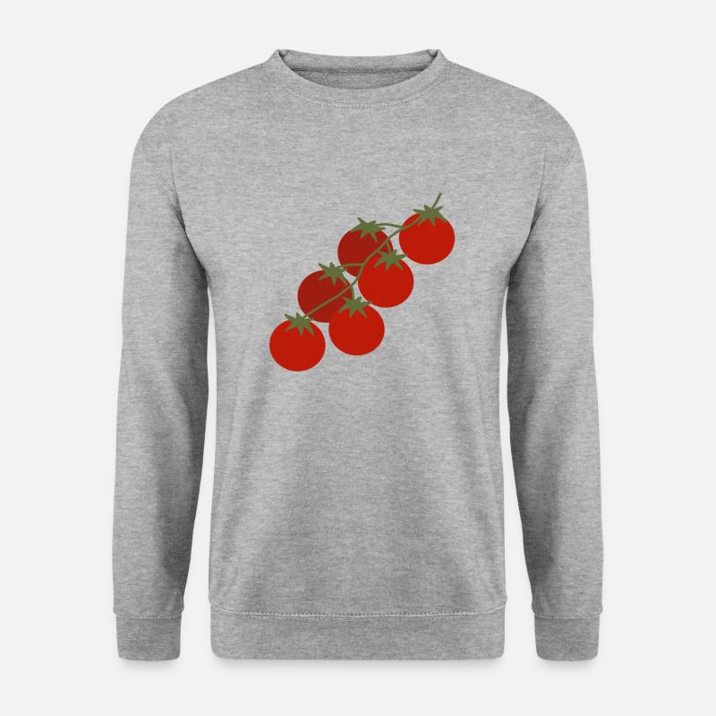 Kirschtomaten-Rebe - Unisex Pullover - Weißgrau meliert