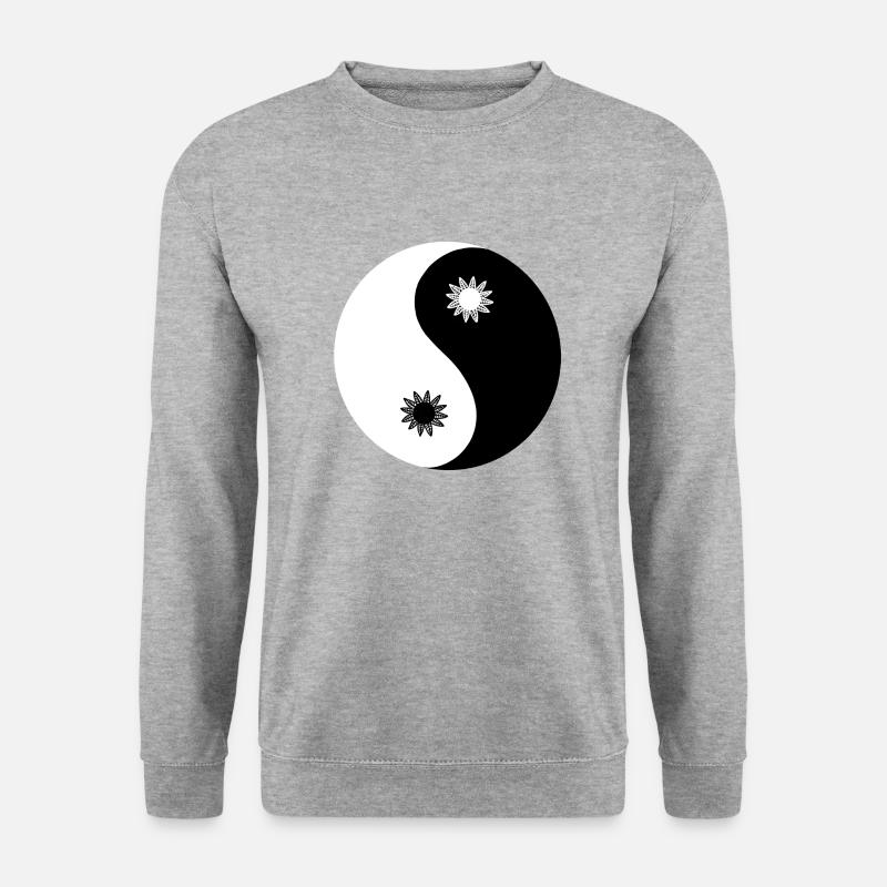 Yin-Yang-Symbol - Unisex Pullover - Weißgrau meliert