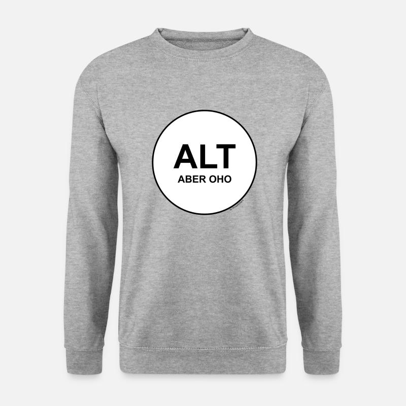 alt aber oho - Unisex Pullover - Weißgrau meliert