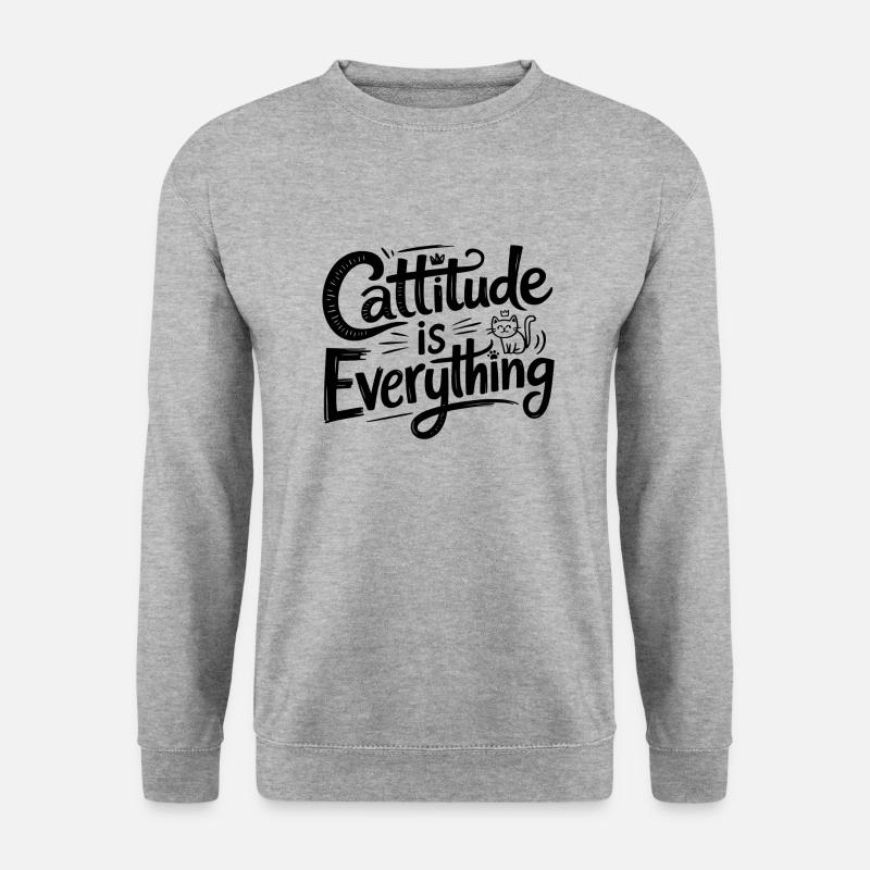 Cattitude is Everything - Unisex Sweatshirt - salt & pepper