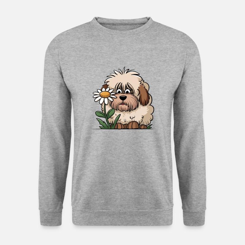 Alter englischer Schäferhund - Unisex Pullover - Weißgrau meliert