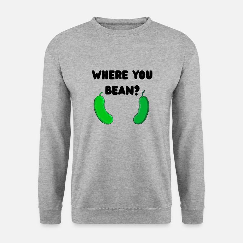 Where you bean - Unisex Pullover - Weißgrau meliert