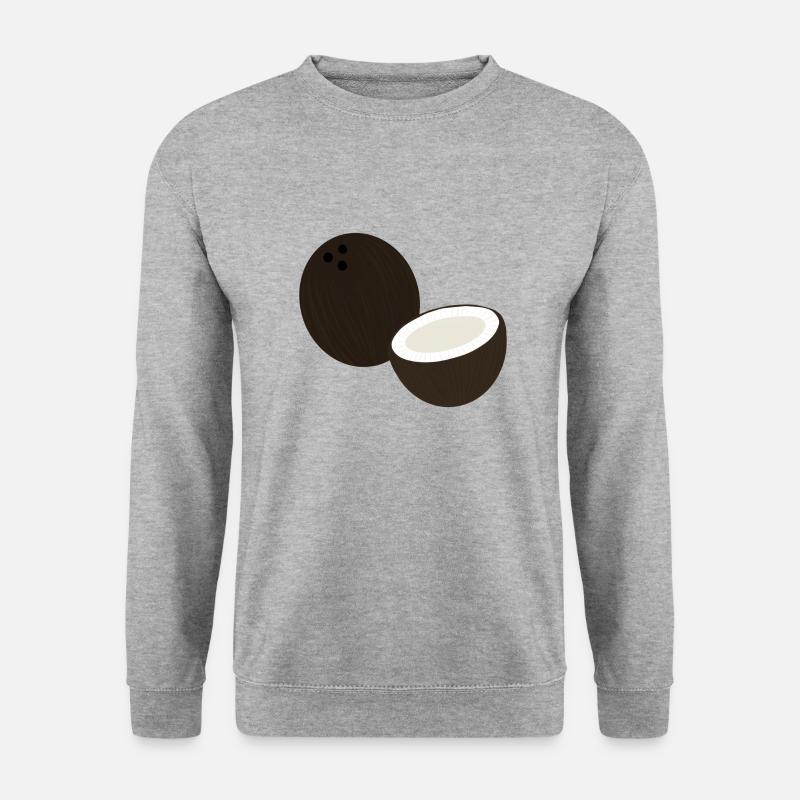 Kokosnuss - Unisex Pullover - Weißgrau meliert