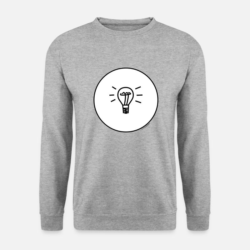 Eine Glühbirne - Unisex Pullover - Weißgrau meliert