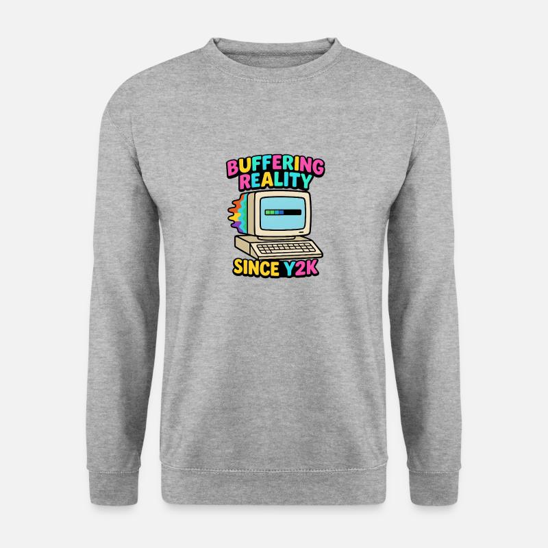Buffering Since Y2K - Unisex Sweatshirt - salt & pepper