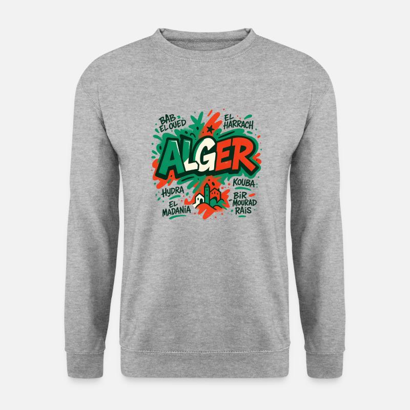 Alger Street Vibe - Unisex Pullover - Weißgrau meliert