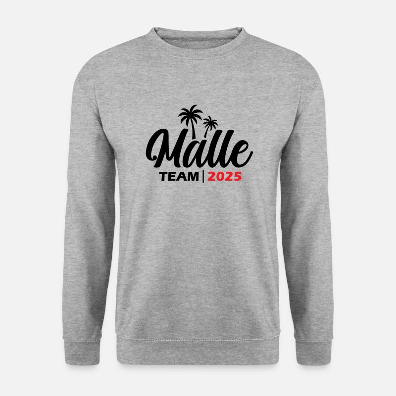 Malle 2025 Team Mallorca - Unisex Pullover - Weißgrau meliert