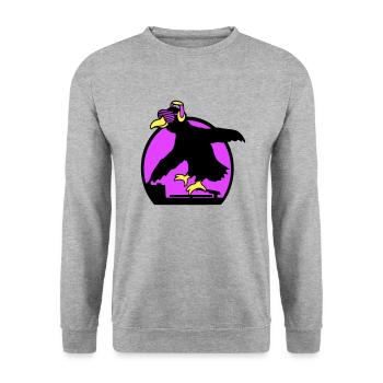Raven DJ Club Musique Écoute Lunettes de soleil Casque - Sweat-shirt Unisexe - gris chiné - Devant - Alina (178cm) & Michal (187cm)