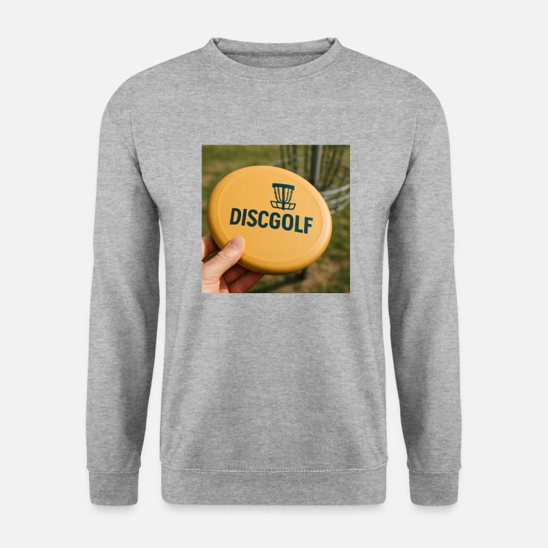 Discgolf - Frisbeegolf - Unisex Pullover - Weißgrau meliert