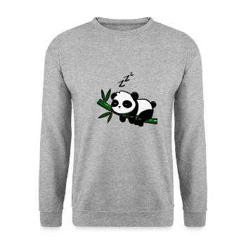 Pandodo - Sweat-shirt Unisexe - gris chiné - Devant - Alina (178cm) & Michal (187cm)