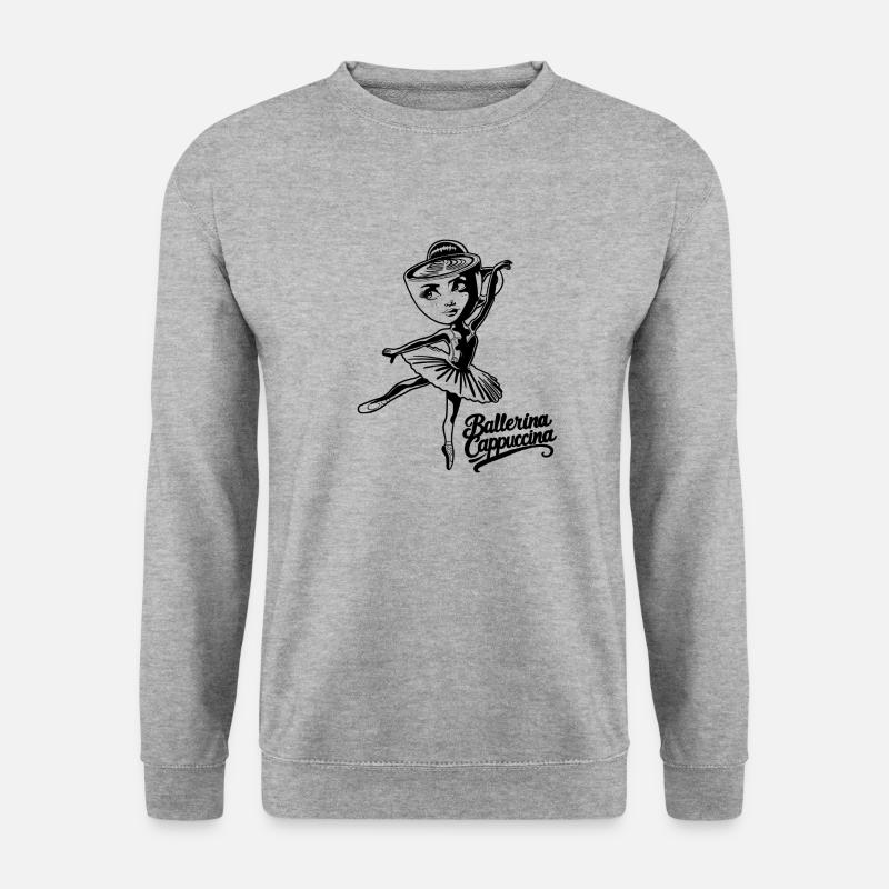 Ballerina Cappuccina - Unisex Pullover - Weißgrau meliert