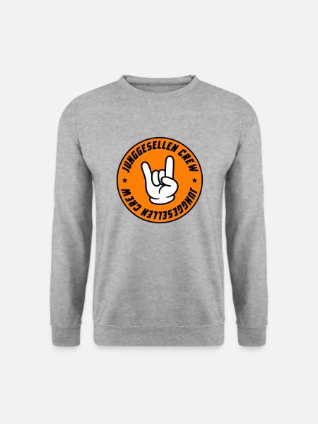 Junggesellen Crew Jga - Unisex Pullover - Weißgrau meliert
