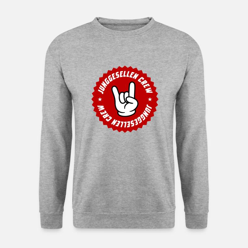 Junggesellen Crew Jga - Unisex Pullover - Weißgrau meliert