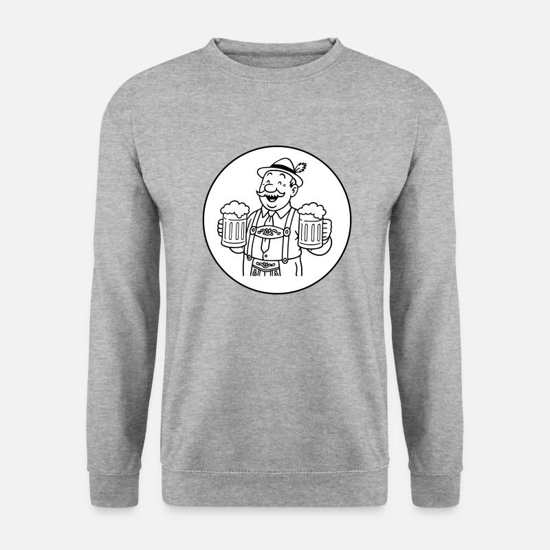 Herr Bier - Unisex Pullover - Weißgrau meliert