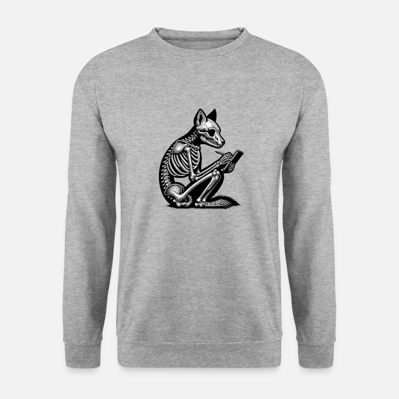 fox writer - Unisex Pullover - Weißgrau meliert