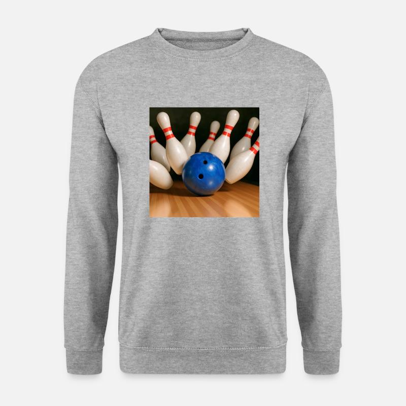 Sport - Bowling - Unisex Pullover - Weißgrau meliert