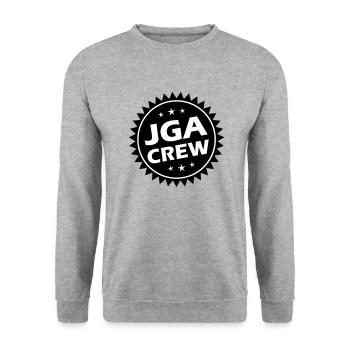 Jga Crew Junggesellenabschied - Unisex Pullover - Weißgrau meliert - Vorne - Alina (178cm) & Michal (187cm)