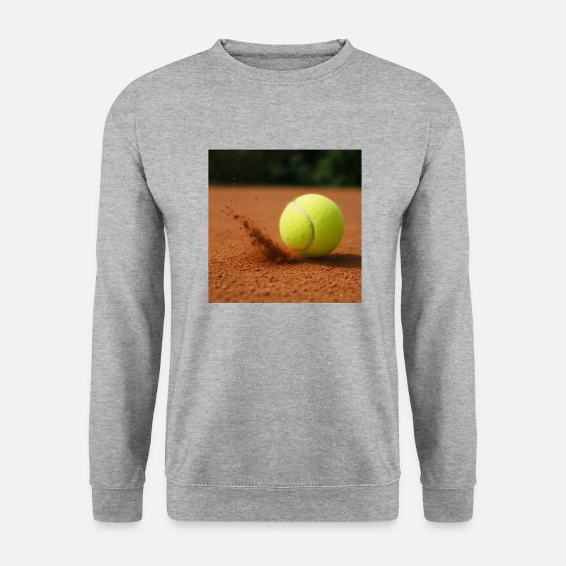 Sportarten - Tennis - Unisex Pullover - Weißgrau meliert