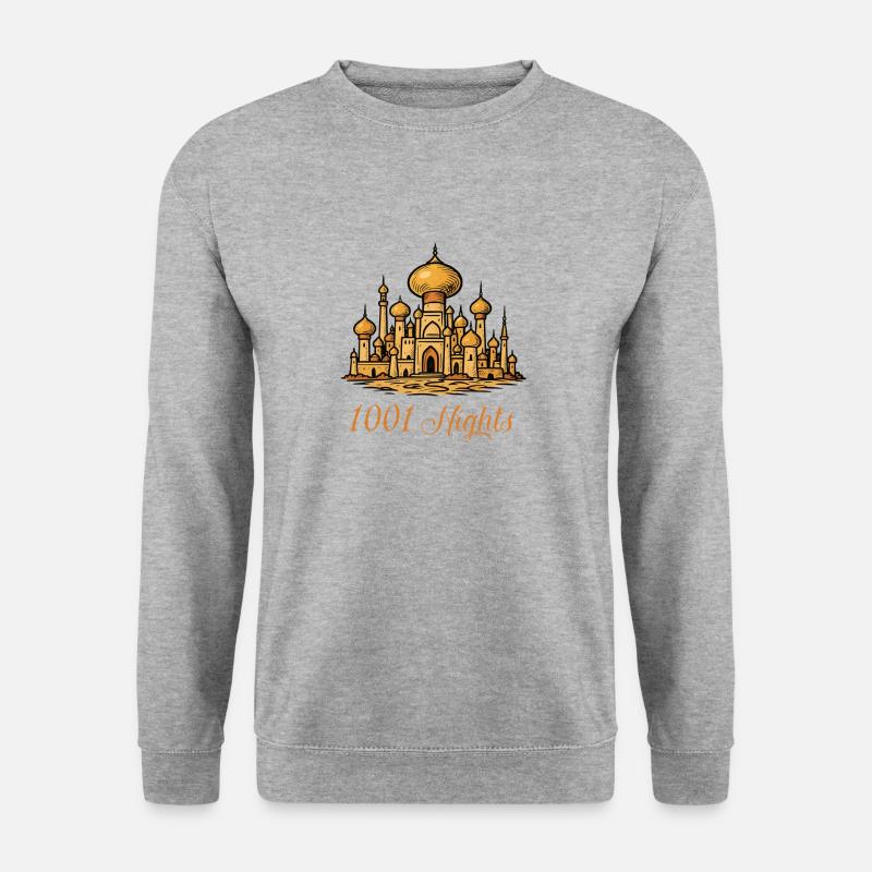 arabian city - Unisex Pullover - Weißgrau meliert
