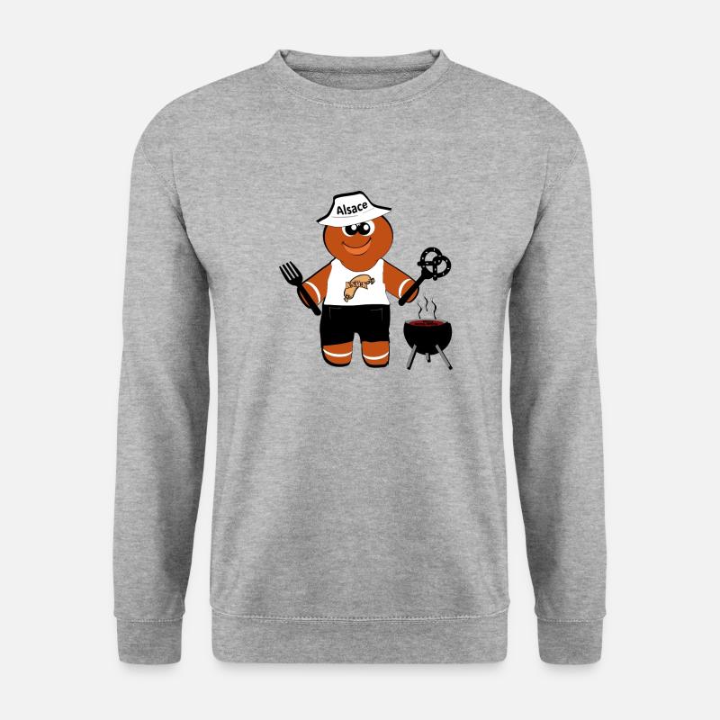 BBQ Annele - Unisex Pullover - Weißgrau meliert