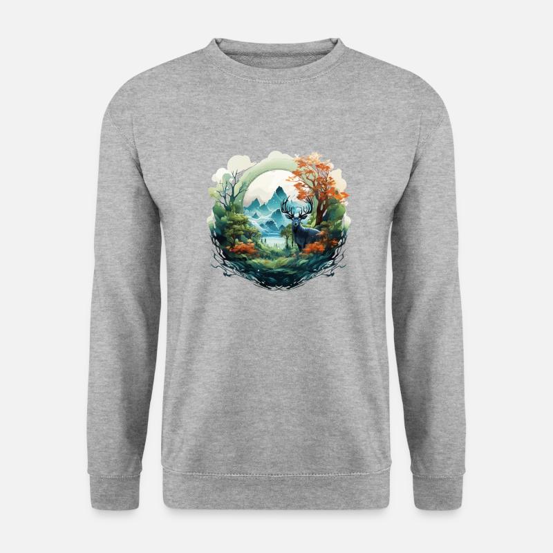 Waldzirkel - Unisex Pullover - Weißgrau meliert
