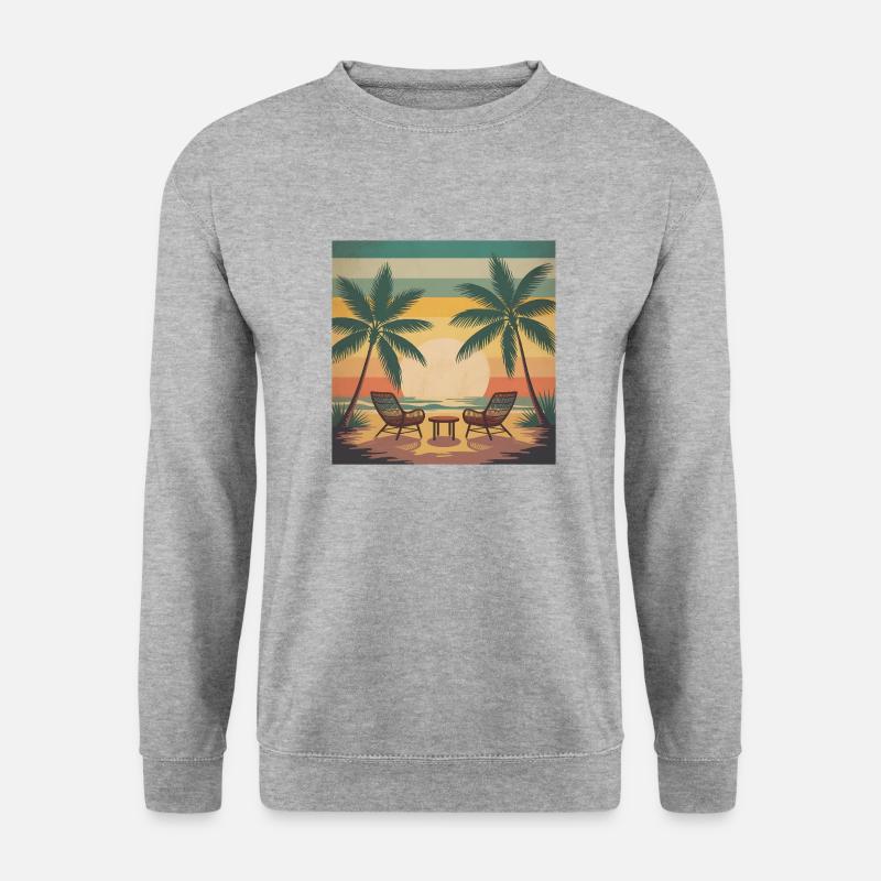 Sommerferien - Unisex Pullover - Weißgrau meliert