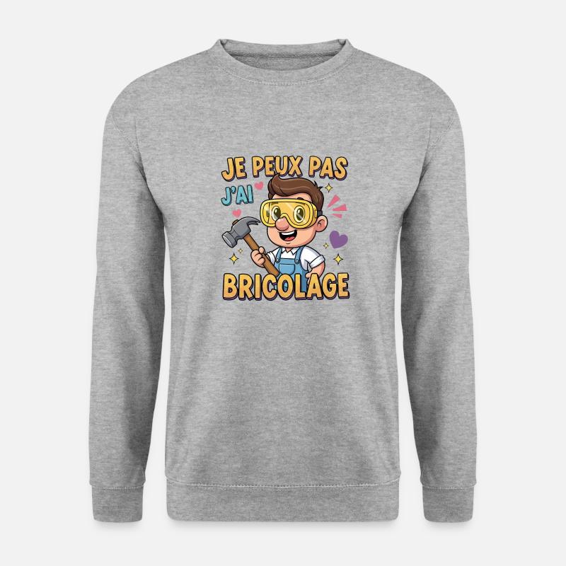 Ich kann nicht DIY - Unisex Pullover - Weißgrau meliert