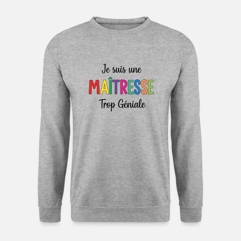 Ich bin ein zu guter Lehrer - Unisex Pullover - Weißgrau meliert