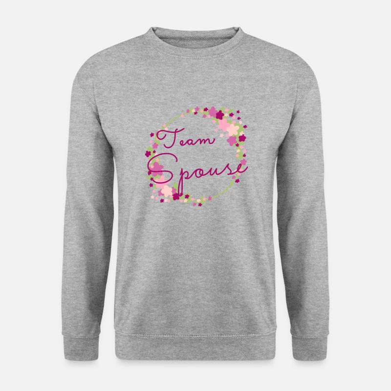 Team Spouse /Team Verlobte:r - Unisex Pullover - Weißgrau meliert