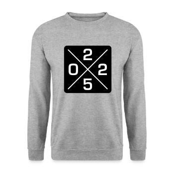 2025 - Unisex Pullover - Weißgrau meliert - Vorne - Alina (178cm) & Michal (187cm)