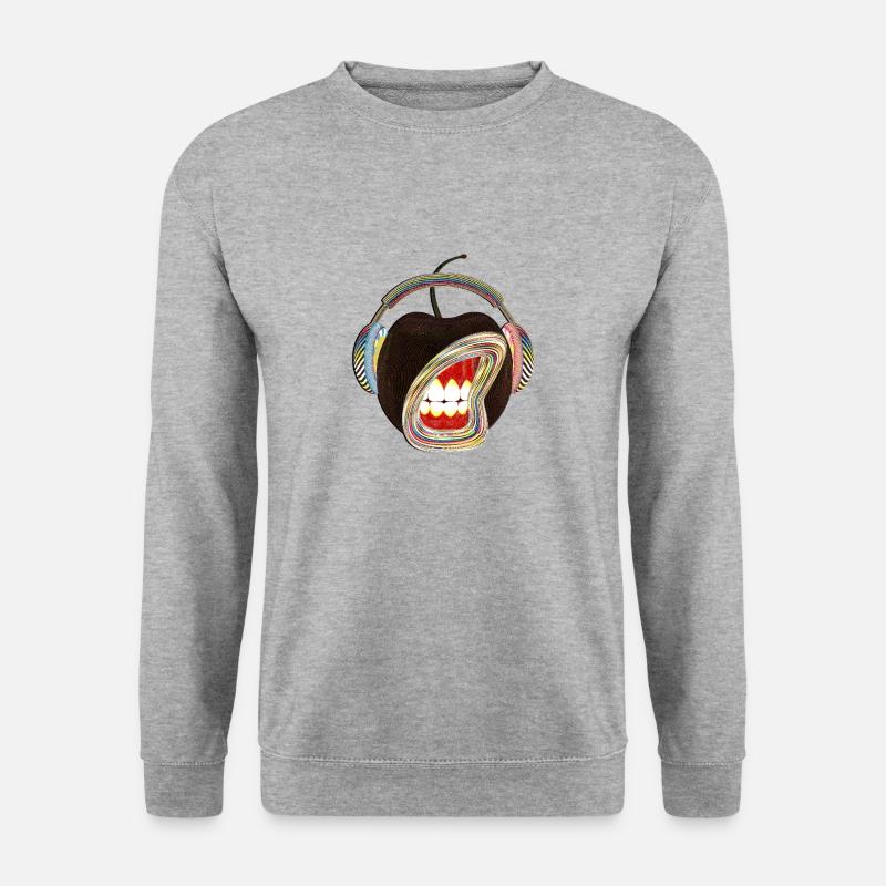Schwarze Kirsche Stolz - Unisex Pullover - Weißgrau meliert