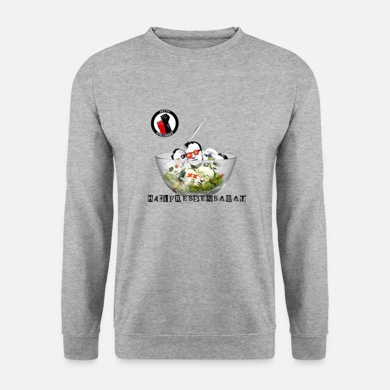 Hackfressensalat - Unisex Pullover - Weißgrau meliert