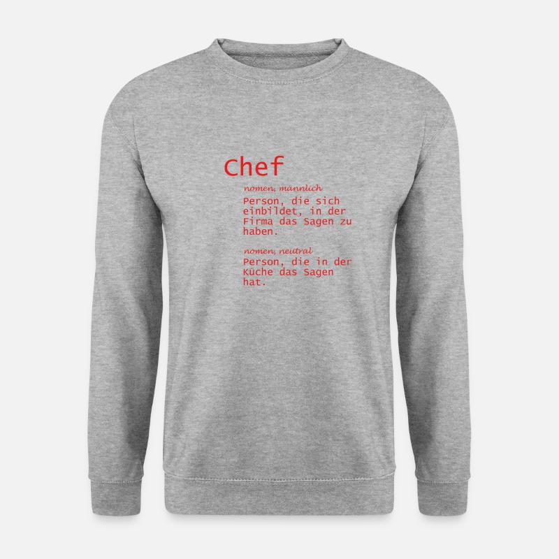 Chef - Unisex Pullover - Weißgrau meliert